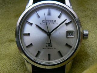Vintage Citizen Crystal Date Automatic 33 Jewels 1966 Collector Ultra Rare