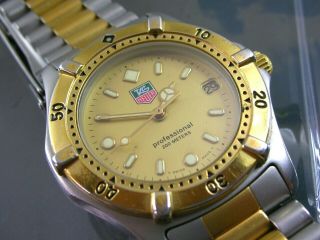 Tag Heuer 2000 Professional 200m,  Middle Case Diver,  18k Gold Plated,  2 Tones