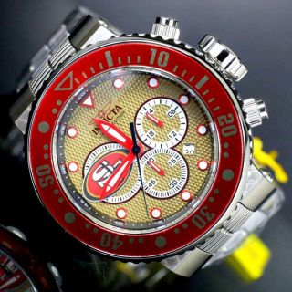 Invicta NFL Grand Pro Diver San Francisco 49ers Steel Chronograph 52mm Watch 2