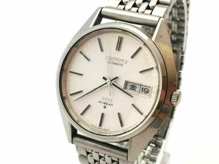 King Seiko Watch 5626 - 8000 Automatic St.  Steel Day Date Men 