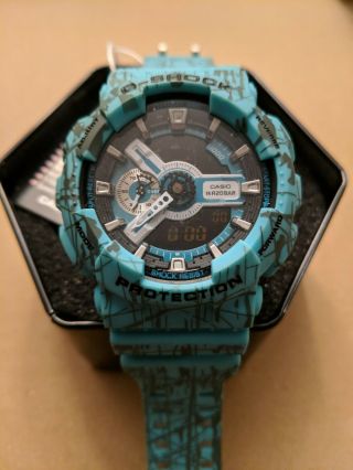 Casio G Shock Turquoise Camouflauge 5146 Ga - 110 Antimagnetic Watch