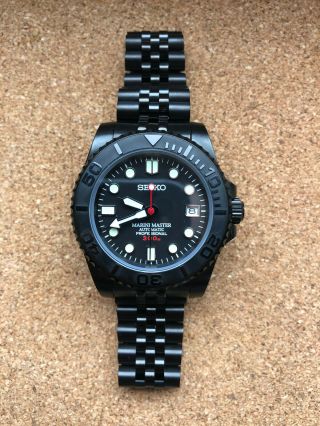 Submariner Divers Watch Modded Seiko Nh36 Movement Exhibition Back Pvd Ceramic