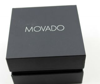 MOVADO Men ' s Watch 2100002 Museum Black Leather Analog Quartz $550 2