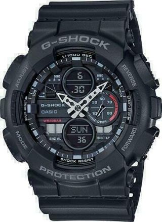 Casio Mens G - Shock Analog - Digital Black Resin Watch Ga140 - 1a1