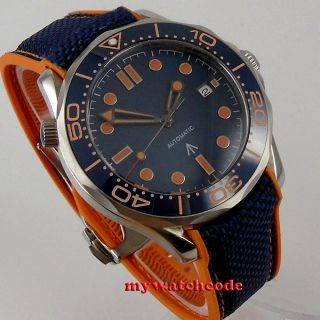 Orange Marks Sterile Blue Dial Sapphire Glass Mechanical Automatic Mens Watch