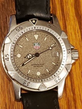 Tag Heuer Professional 1500 Mens Diver Granite Dial Watch - Stainless Steel Nr