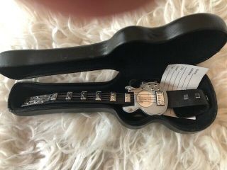 Rare Gibson Les Paul Custom Watch W Hard Shell Case,  Nwt,  Keeps Perfect Time