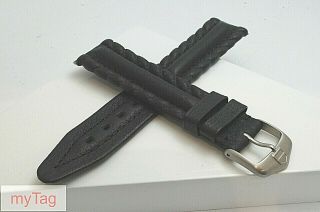 Tag Heuer 6000 Black Leather Strap 20mm With Tag Heuer Buckle