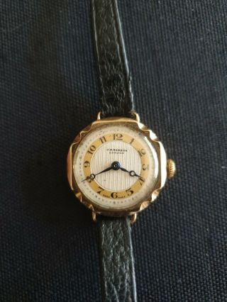 Vintage 9k Gold Ladies Wrist Watch J.  W.  Benson London