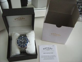 Rotary Aquaspeed Diver Style Watch Agb00068 Blue Dial,  Sapphire Glass,  Boxed