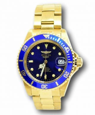 Invicta Pro Diver 8930OB Men ' s 18K Gold Plated Blue Stainless Automatic Watch 2