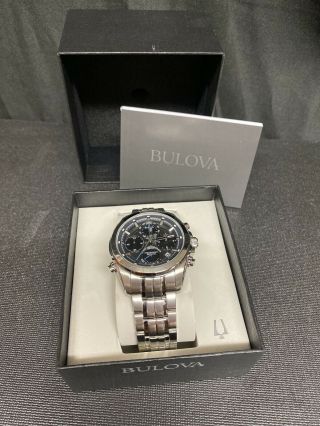Bulova Precisionist Champlain Chronograph Steel Watch 96b260