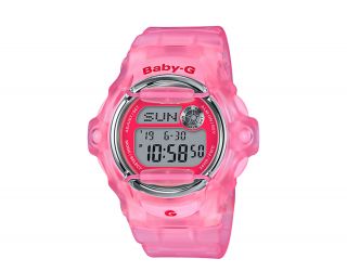Casio G - Shock Baby - G Bg169 Analog Resin Clear Pink Women 