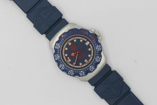 Tag Heuer 370.  513 Wa1210.  Bs0079 Professional Watch Womens Mens Midsize Blue Red