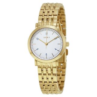 Dkny Minetta White Dial Ladies Gold Tone Stainless Steel Bracelet Watch Ny2510