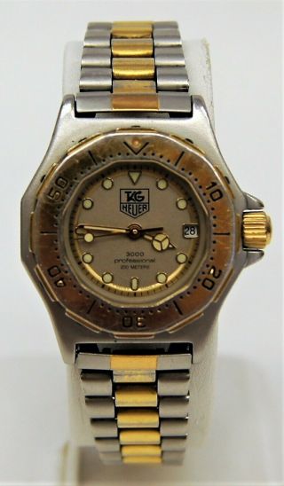 Ladies Tag Heuer 3000 Professional 934.  208 Two Tone S/s Quartz Watch B4875