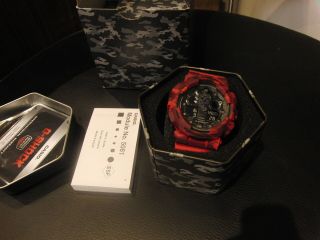 Casio Rare G - Shock Ga - 100cm - 4a Red Camouflage Limited Authentic