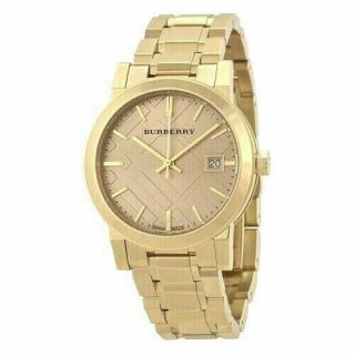 Burberry The City Bu9134 Gold Tone Stainless Steel 34 Mm Women 