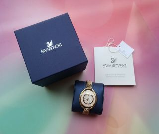 Swarovski Crystalline Oval Gold Tone Watch 5200339