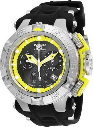 Invicta Subaqua Noma V Yellow 50mm Silicone Swiss Chronograph Watch 25350