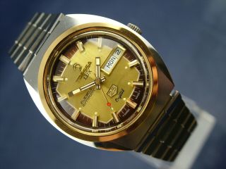 Swiss Tressa Lux Crystal Automatic Watch 1970s Nos Cal As 5206,  Vintage Retro