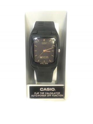 Vintage Casio 760 Ftp - 10 Aka " Flip Top " Calculator Watch Japan Stainless Steel