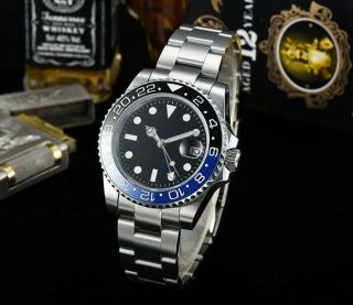 Diver Dive Watch 40mm GMT Master II Batman homage Automatic Submariner Sterile 2