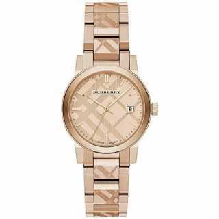 Burberry Bu9146 The City Rose Gold - Tone Stainless Steel 34mm Women 