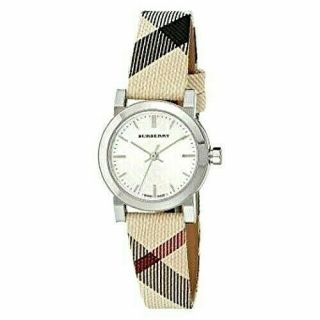 Burberry Bu9212 Heritage Check 26 Mm Stainless Steel Women 