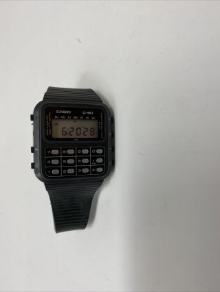 Rare Vintage Casio C - 80 (module 133) Digital Calculator Watch (j - 9)