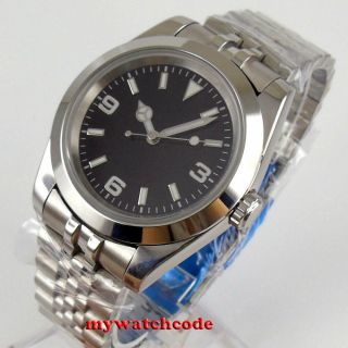 40mm Bliger Sterile Black Dial Jubilee Strap Sapphire Glass Automatic Mens Watch