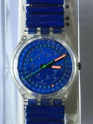 Wristwatch Swatch Gent Drop (gk708/709) - New/nos - Date/weekday/blue -