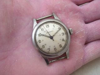 Vintage Longines Ww2 Military Sei Tacche 23m 16 Jewel Watch For Repair