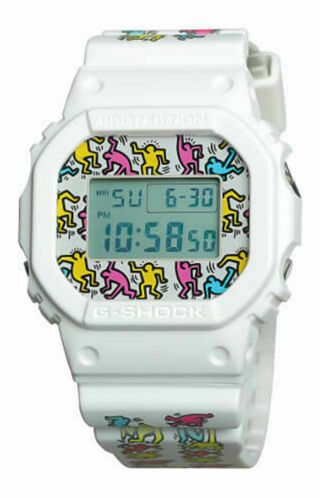 Casio G - Shock X Keith Haring Collaboration Dw - 5600keith19 - 7 White Ltd