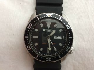 Seiko 6309 7290 Divers Watch 150 - Meter Z - 22 Band Great Shape Automatic Winding 3