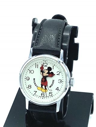 Vintage Bradley Men’s Mickey Mouse Swiss Watch Hand - Wind