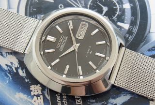 & Rare Vintage Seiko 5 Actus 7019 - 7020 Ufo Case Automatic 21 Jewels Watch