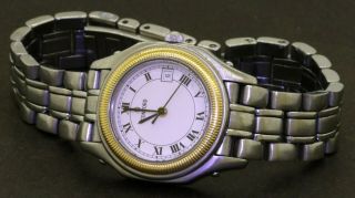 Concord Steeplechase 15.  36.  260 Ss/18k Gold Elegant Quartz Ladies Watch W/ Date