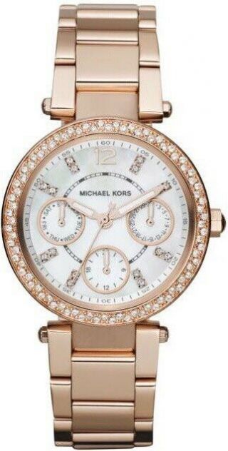 Michael Kors Parker Mother Of Pearl Dial Rose Gold Tone Women’s Watch Mk5616