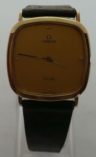 Vintage Omega Deville Ultra Slim Quartz Wristwatch Runs