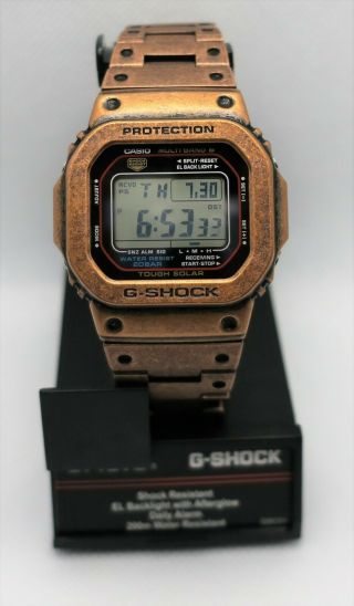 Casio G - Shock Aged Cooper Metal Gmwb5000 (mod Case) With Gw - M5610 - 1 Internal