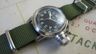 Ww2 Bulova A - 11 Military Watch With Canteen Case
