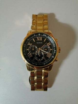 Guess Mens Gold Watch Chronograph