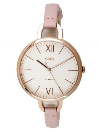 Fossil Ladies Annette Pink Leather Strap Jewellery Watch Es4356