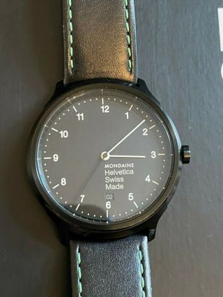 Mondaine Helvetica No1 York Edition Watch - 40 Mm Boxed,  Battery Fitted