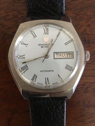 Bravingtons Swiss Automatic Wetrista Renown Watch Old Stock Vintage