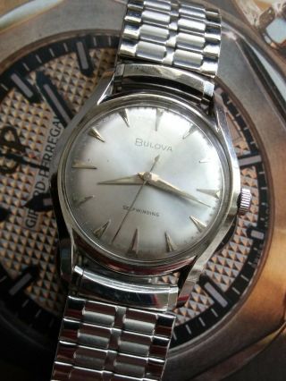 1961 Bulova 17 Jewels Self Winding Automatic Swiss Made 11 Afac Mens Wrist Watch