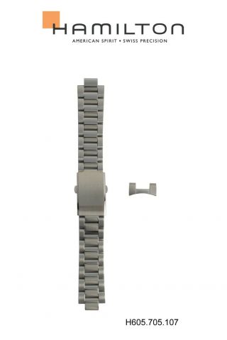 Hamilton Khaki Field Metal Watch Band Strap H605705107