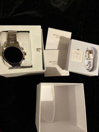 Michael Kors Access Smart Watch Silver Mkt5044 Touch Display Stainless
