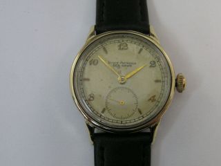 Vintage Girard - Perregaux Sea Hawk Watch 14k Gold & Stainless Steel 1949
